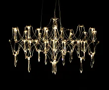 Люстра подвесная светодиодная Галанта 07882-63,33(21) Kink Light прозрачная на 1 лампу, основание золотое в стиле арт-деко современный капли Люстра подвесная светодиодная Галанта 07882-63,33(21) Kink Light прозрачная на 1 лампу, основание золотое в стиле арт-деко современный капли